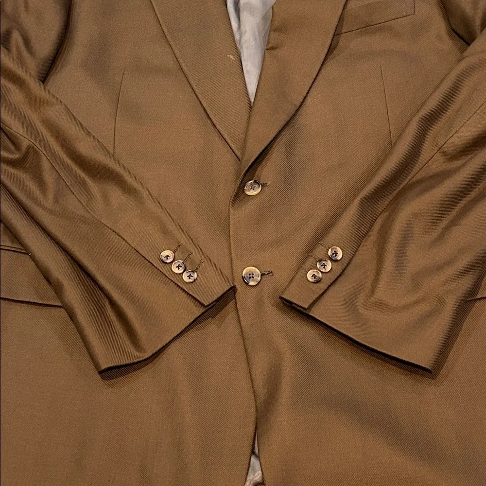 Charles Jourdan Brown Men's Cashmere Silk Blazer Jacket size 48 Extra Long